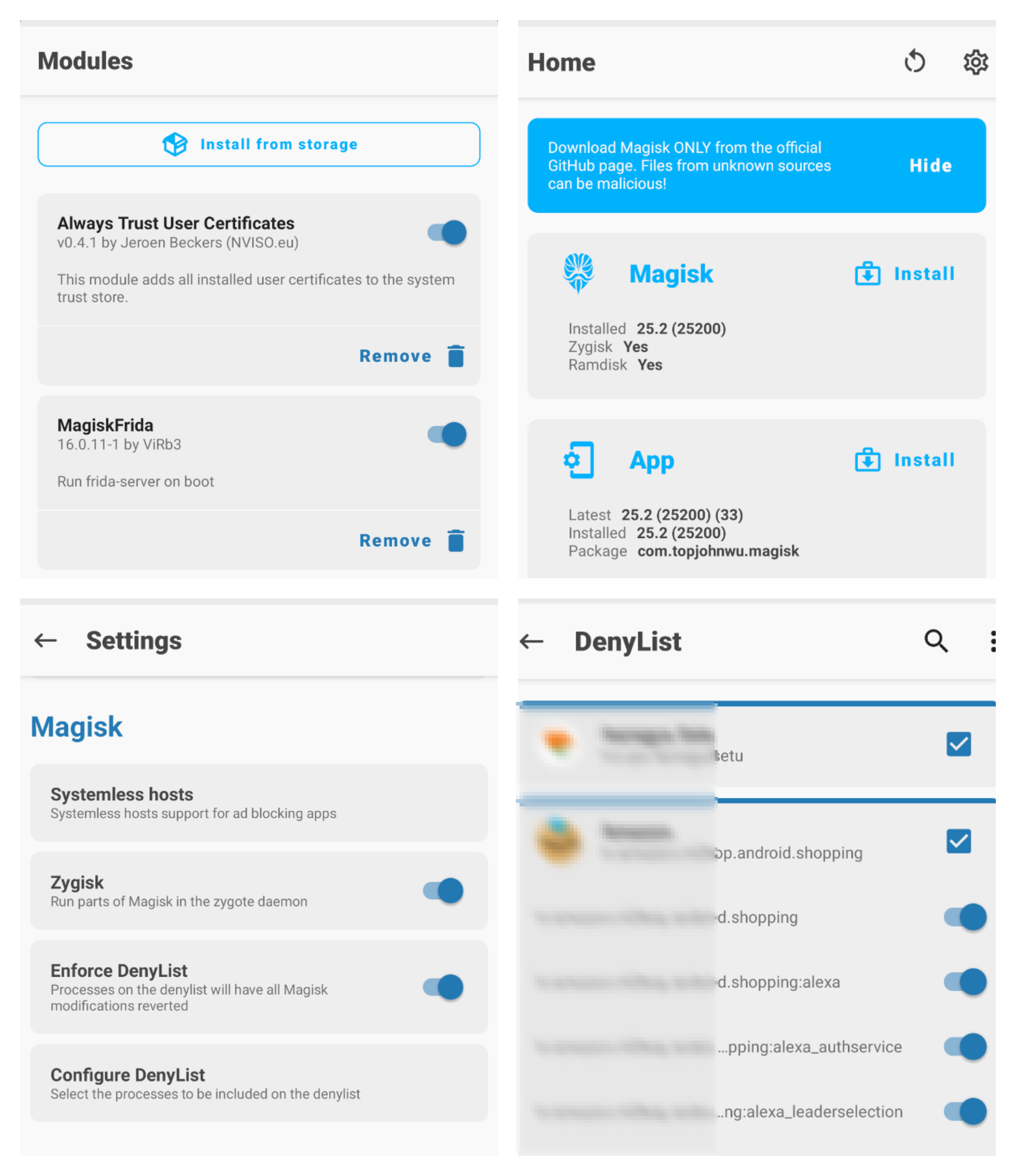 Setup - Magisk Modules